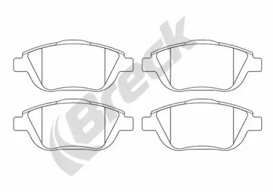 24883 00 702 00 BRECK Комплект тормозных колодок, дисковый тормоз